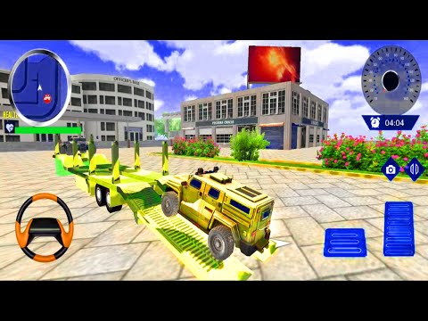 US Army Vehicle Transporter Truck: Military game - Android Gameplay