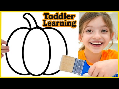 Adel is Painting Halloween Art | Best Learning Video for Toddlers!