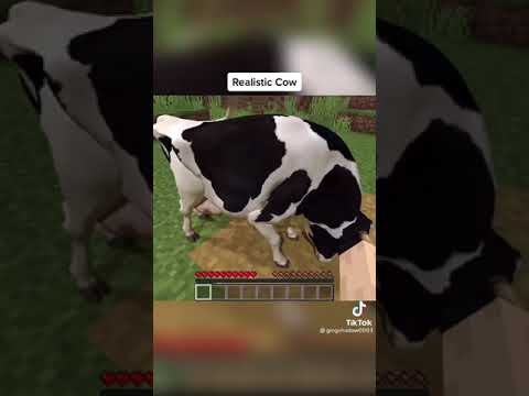 minecraft realistic cow #shorts #minecraft #mod #moddedminecraft #cow #minecratcow