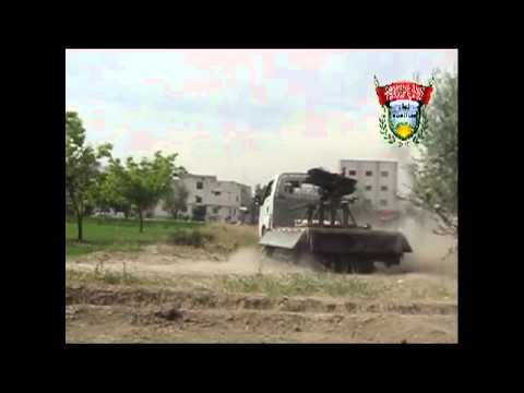 استهداف تجمعات قوات النظام في إدارة التسليح في حي باب شرقي في مدينة دمشق  بواسطة راجمة صواريخ لواء فجر الإسلام