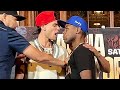RYAN GARCIA & JAVIER FORTUNA SEPARATED! EXCHANGE HEATED WORDS AT FIRST FACE OFF!