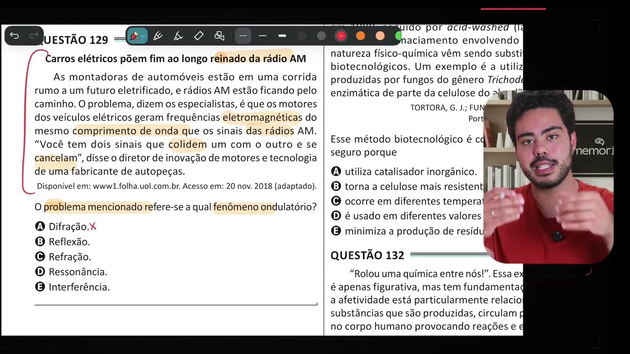 Resolução em Vídeo — Questão 129 ENEM 2025 Belém