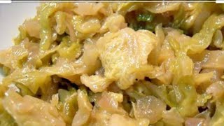 CONTORNO SEMPLICE E GUSTOSO :VERZA STUFATA/Stewed cabbage
