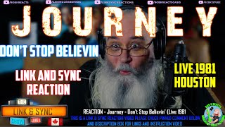 Journey - Link and Sync Reaction - Don't Stop Believin' Live 1981 - Classic Rock Anthem