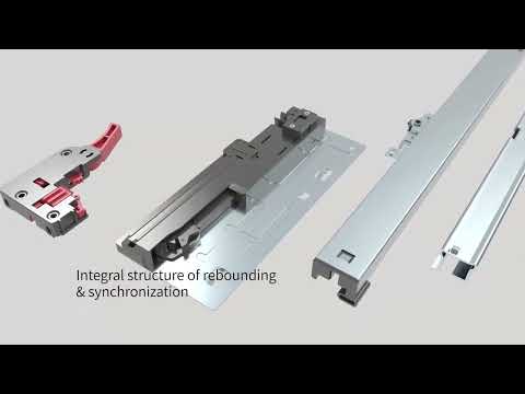 Направляющие скрытые (NEW) Linken System SYNCHRO-3D Touch Latch-250 (35кг) для 16-19 мм