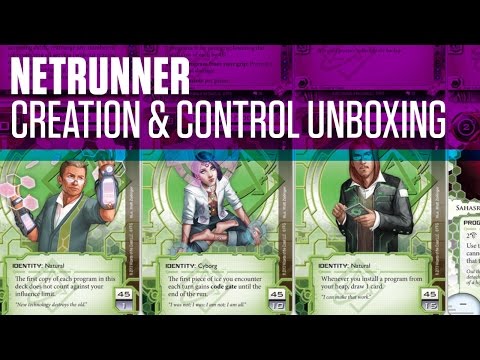 Netrunner Creation & Control Expansion Unboxing