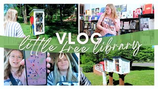 LITTLE FREE LIBRARY VLOG || visiting a bunch of little free libraries + come book shopping with me!