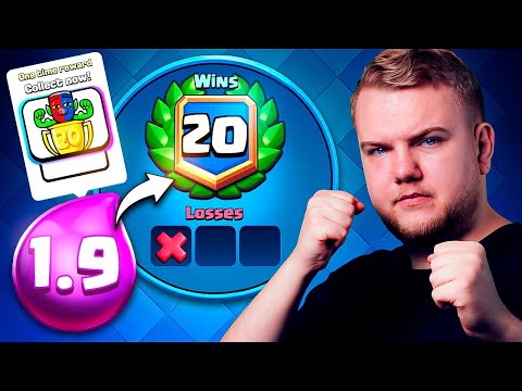 FASTEST 1.9 CYCLE DECK BROKE THE 20 WIN CHALLENGE IN CLASH ROYALE!