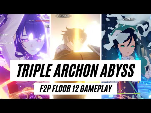 Archons vs New Spiral Abyss 2.1 Floor 12 (3,4 star weapons) Perfect 9 Star Clear [Genshin Impact]