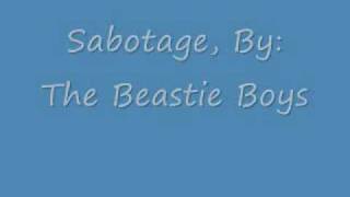 Sabotage-Beastie Boy Lyrics