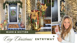 Christmas Front Door Decorations 2025 | Simple Front Porch Ideas | Warm & Inviting Holiday Style
