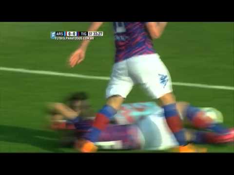 Gol de Silva. Arsenal 1 - Tigre 0. Fecha 22. Primera División 2015. FPT.