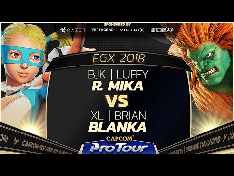 BJK | Luffy (R. Mika) vs XL | Brian (Blanka) - EGX 2018 - Top 8 Losers Semis - CPT 2018
