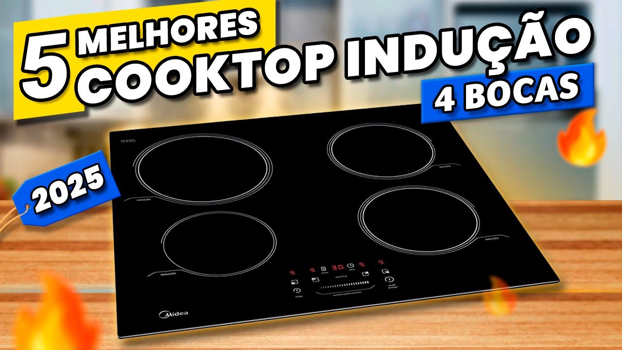 Os 5 MELHORES COOKTOP DE INDUÇÃO DE 4 BOCAS de 2024!✅ (Melhor Cooktop Indução)