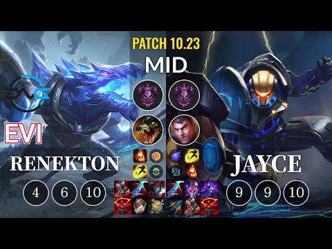 DFM Evi Renekton vs Jayce Mid - KR Patch 10.23