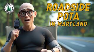 Roadside POTA in Maryland: Trucks at 70mph & Still Working DX