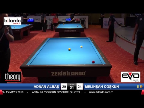 ADNAN ALBAŞ & MELİHŞAH COŞKUN Bilardo Maçı - 2018 ERKEKLER 2.ETAP-2.Ön Eleme