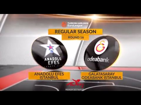 EuroLeague Highlights RS Round 16: Anadolu Efes Istanbul 84-73 Galatasaray Odeabank Istanbul