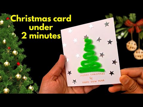 I made this christmas card in under 2 minutes | last minute DIY christmas card|DIY card making ideas