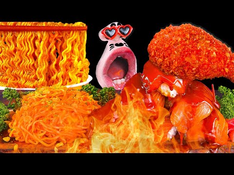 SUB| Can’t Stop, Won’t Stop: Spicy Heat All Day! 🔥 ASMR Mukbang Eating Show :)