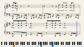 TONES AND I - UR SO F**KING COOL - Piano - YouTube