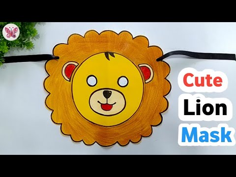 DIY Paper Lion Mask | Easy Animal Mask Craft for Kids | Lion Face Mask Making at Home