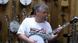Banjo.com video: demo of a new Stelling Swallowtail 5 String Banjo