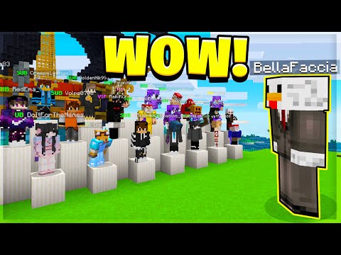 BELLAFACCIA REAGISCE AL MIO SERVER VANILLA su MINECRAFT ITA!