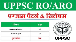UPPSC RO ARO Syllabus 2022 in Hindi| UPPSC RO ARO Syllabus in Hindi 2022 |UPPSC RO ARO 2022 Syllabus