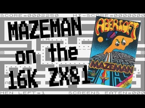 Mazeman on the 16K ZX81 from Abersoft (1982)