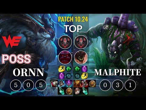 WE Poss Ornn vs Malphite Top - KR Patch 10.24