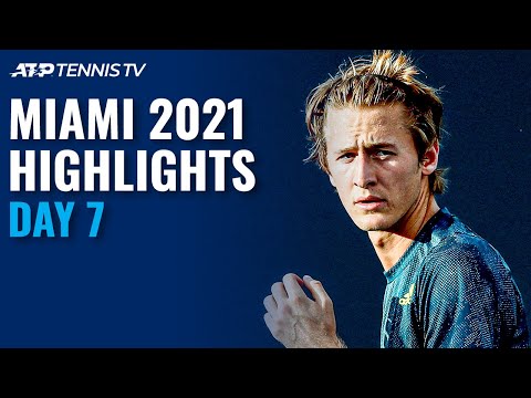 Medvedev Takes on Tiafoe; Korda Challenges Schwartzman | Miami 2021 Highlights Day 7