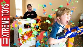 Sneak Attack Squad Birthday Confetti Blaster Nerf Battle!
