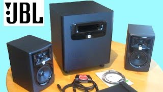 Video thumbnail for Setup & Review JBL 305p MKII with LSR310s Subwoofer comparison to Klipsch 2.1 Pro Media PC Speakers by FunBubble
