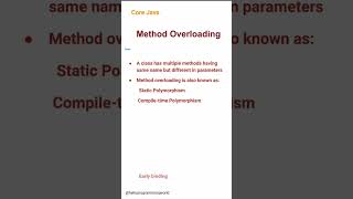 Method Overloading  (13) #corejava