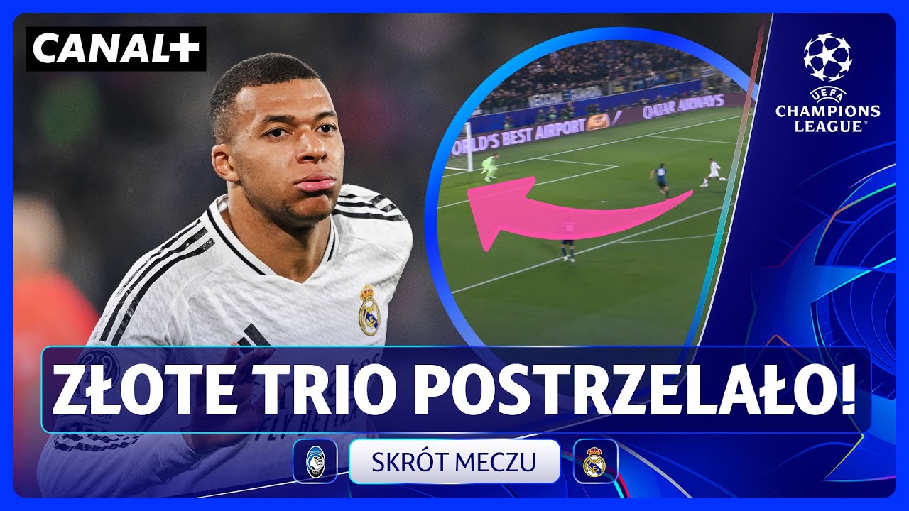 GOLE MBAPPE, VINICIUSA I BELLINGHAMA! TRUDNY BÓJ KRÓLEWSKICH! ATALANTA - REAL MADRYT, SKRÓT MECZU