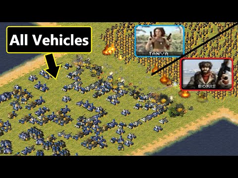 All Vehicles vs Tanya and vs Boris - Red Alert 2