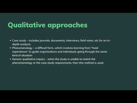 Types of dissertation research methods