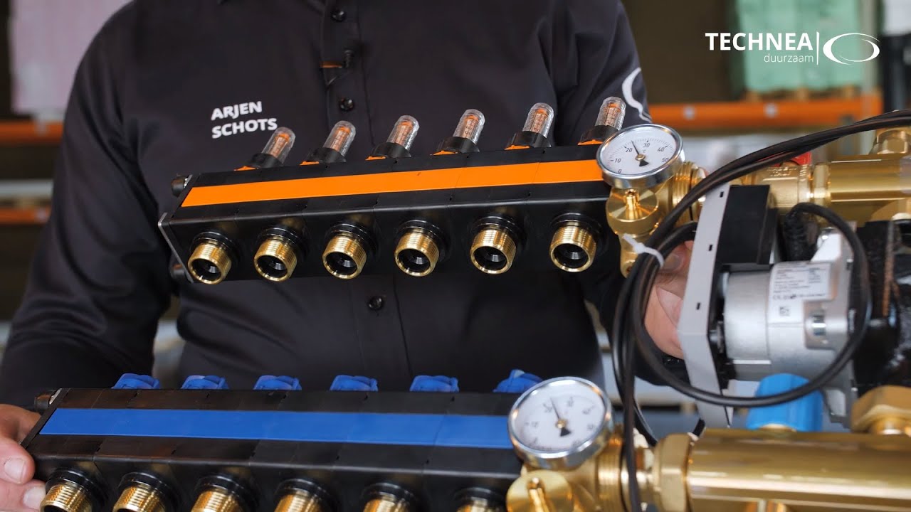 Kunststof vloerverwarming verdeler met pomp of zonder pomp | Technea | Variotherm