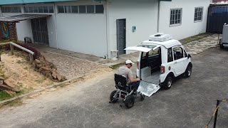 Carro cadeirante Stima + cadeira de rodas Divinità Full Power + 2 passageiros wheelchair  car city