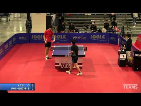 2013 JOOLA/NATT Teams Preliminary Round Robin: Nuo Xu vs Damien Provost
