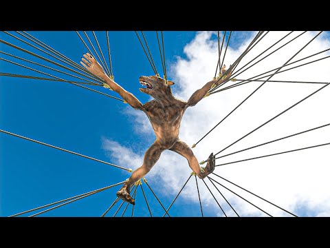 Harpoon Dinosaurs Catches Food - Animal Revolt Battle Simulator