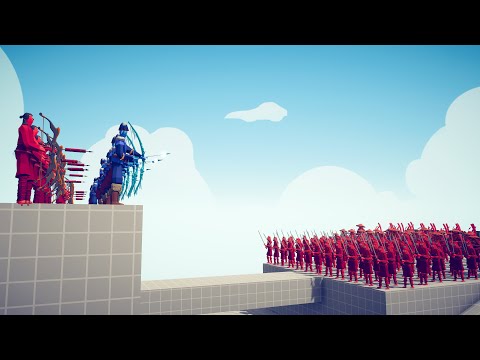 ICE & FIREWORK ARCHERS BRIDGE DEFENSE - Totally Accurate Battle Simulator TABS