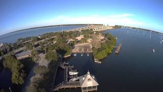 preview picture of video 'Cocoa Village Riverfront Park Hubert Humphrey Bridge Blade 350 QX'