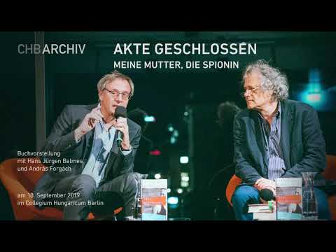Buchvorstellung und Diskussion zum Roman „Akte geschlossen...“ von ANDRÁS FORGÁCH