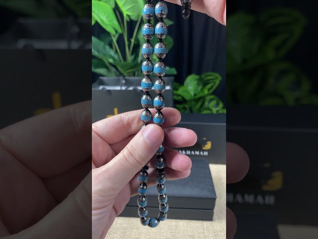 سبحة يسر طبيعي.. مطعم بالفضة والفيروز