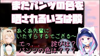 両視点あくたんにイタズラを仕掛けるも返り討ちででまたパンツの色を晒されるいろは殿ｗ【ホロライブ切り抜き/風真いろは/湊あくあ/マインクラフト/Minecraft】
