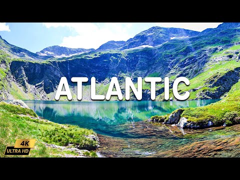 4K FLYING OVER ATLANTIC - Amazing Beautiful Nature Scenery & Relaxing Music - 4K Video Ultra HD