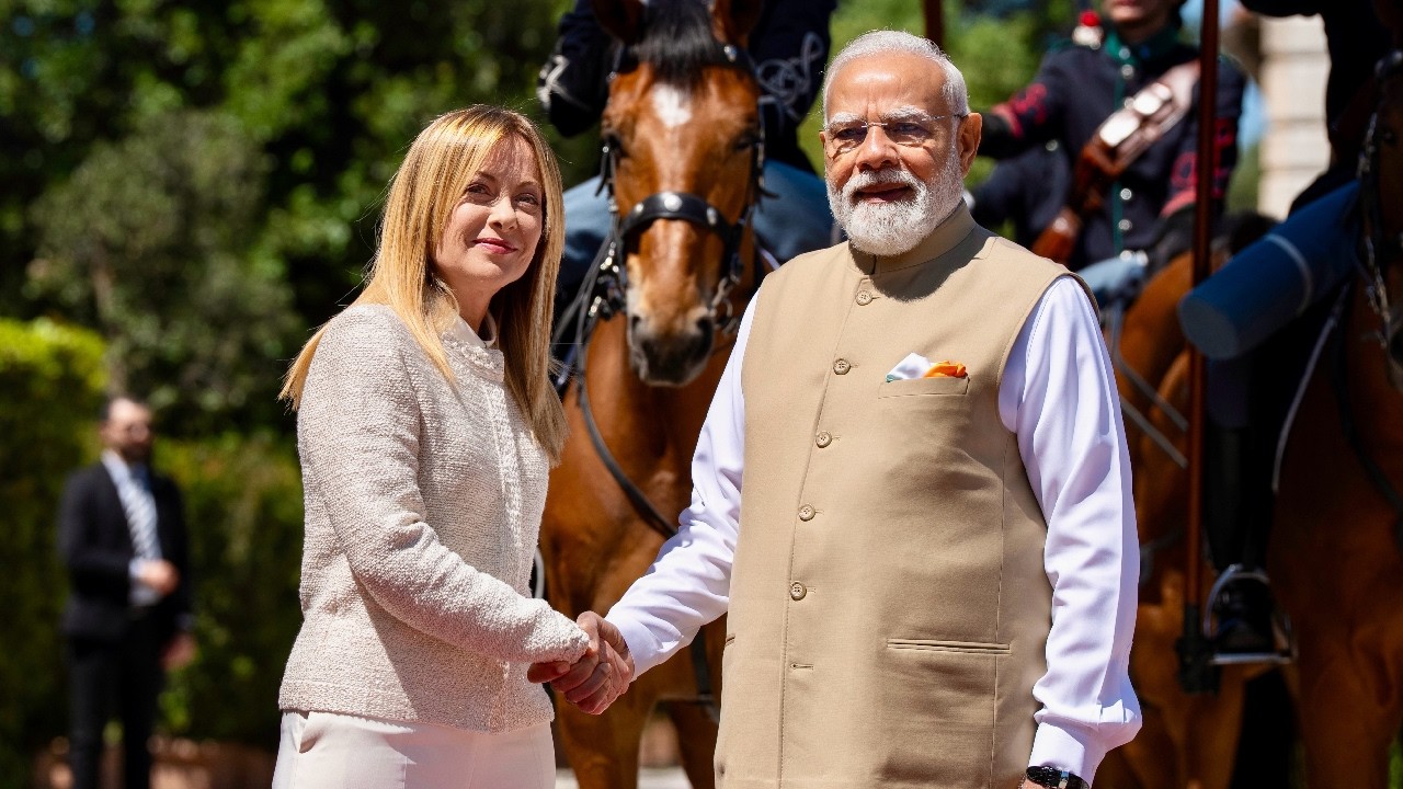 GIORGIA MELONI RICEVE A VILLA DORIA PAMPHILJ IL PRIMO MINISTRO DELL'INDIA, NARENDRA MODI