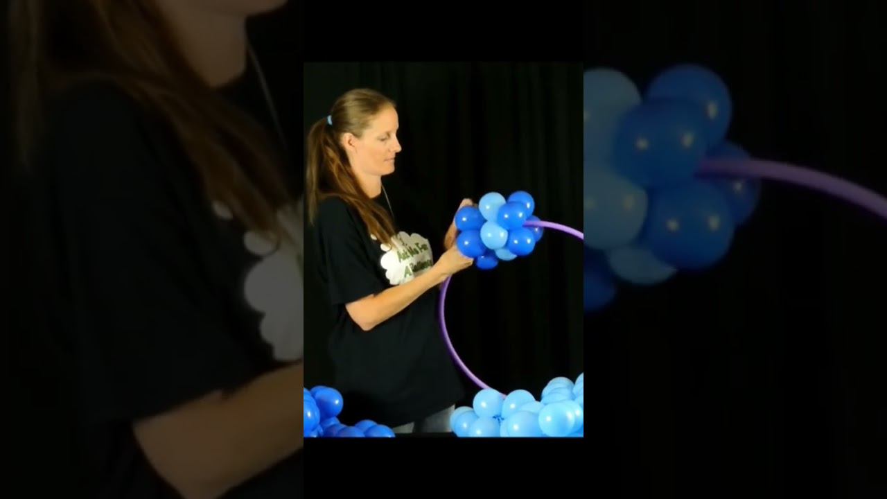 Easy Balloon Decoration Hula Hoop Idea #shorts